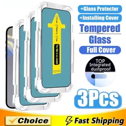 8K HD Oleophobic Coating Easy Install Screen Protector - Protective Tempered Glass for 3PCS