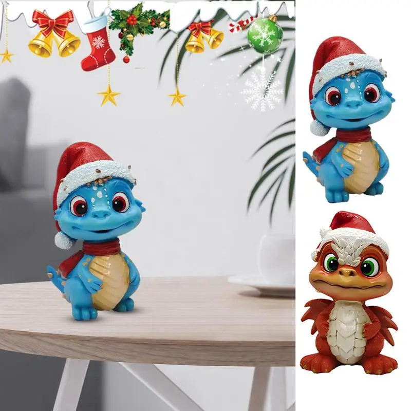 

Christmas Dinosaur Elf Resin Ornaments Christmas Dinosaur Miniature Outdoor Decoration Garden Miniature Garden Resin Ornament