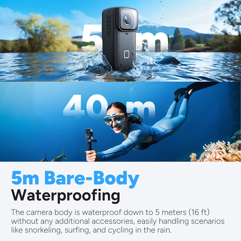 SJCAM C200 Pro 4K 액션 카메라 (휴대용 바디, 5M 방수, FHD, 6축 자이로, 비디오 바디, 5G WiFi, 야간 투시 기능 탑재) 스포츠 DV