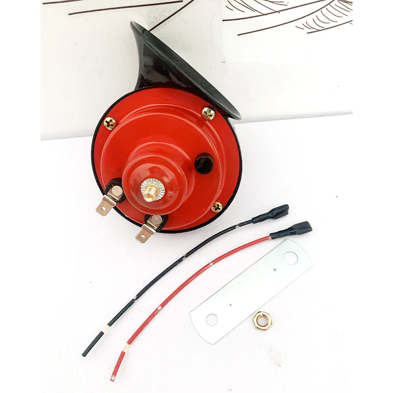 Car Motorcycle 12V/24V Snail Horn 300DB Waterproof Horn Trucks Boats Cars Motorcycles Bicycles Universal Electric