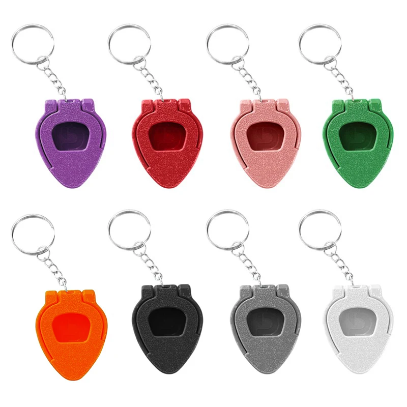 1/3PCS Guitar Pick Holder Case with Keychain Portable Stylish Plastic Storage Box Guitarists Gift Music Lovers Home Accessories