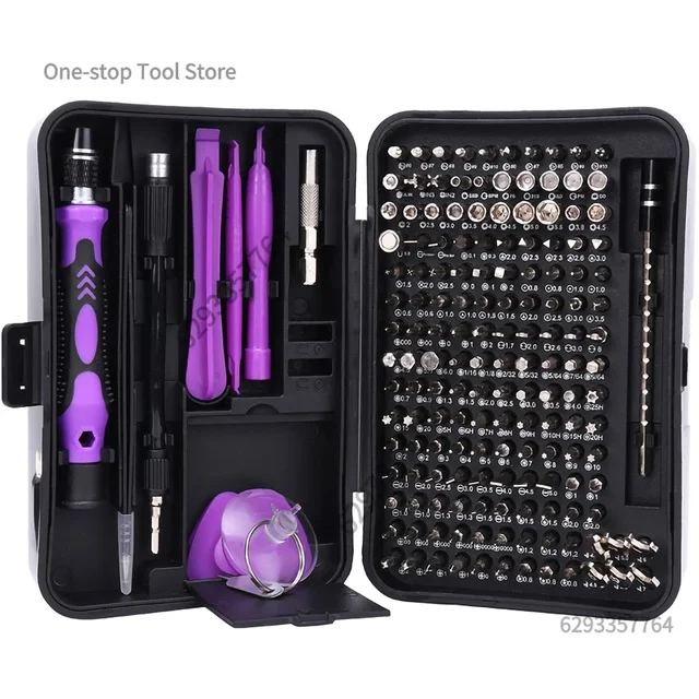 Jeu de tournevis de précision 170 en 1, embouts de tournevis magnétiques, embouts hexagonaux Torx, Kit d'outils de réparation de poignée professionnelle pour ordinateur et téléphone 1