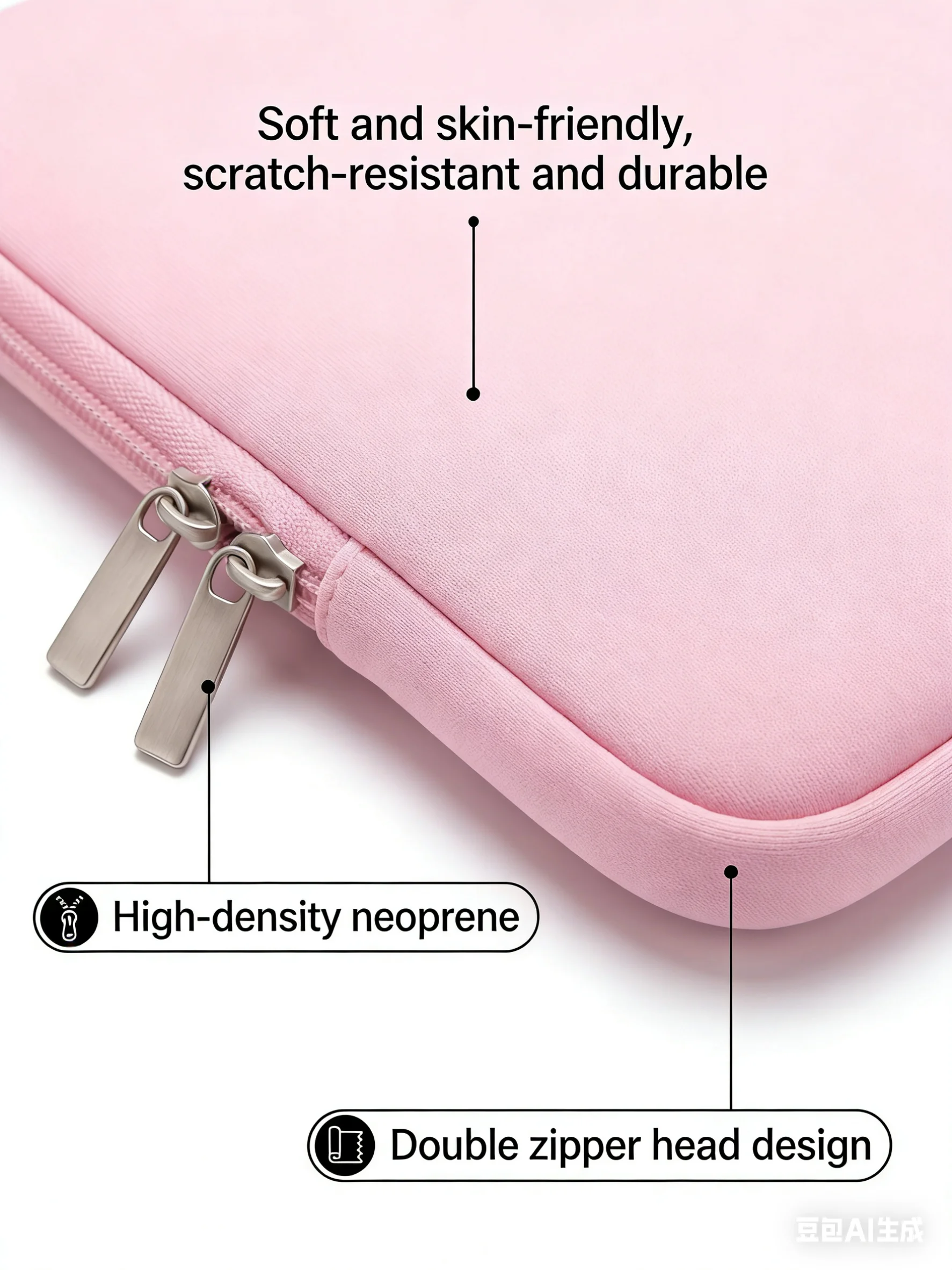 15-inch laptop storage bag, shockproof and vibrationproof, padded portable bag - 4