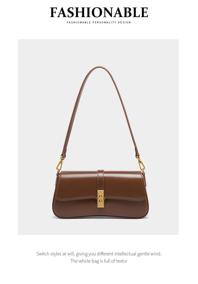Women's Single Shoulder Crossbody Bag In Cowhide Leather_voghion.com
