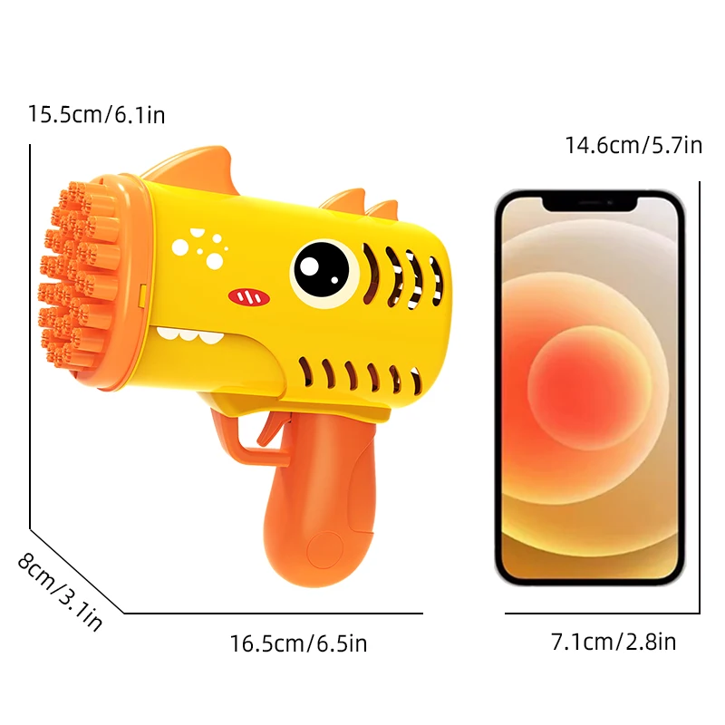 Electric Dinosaur Bubble Machine For Kids Handheld Bubble Toy_voghion.com