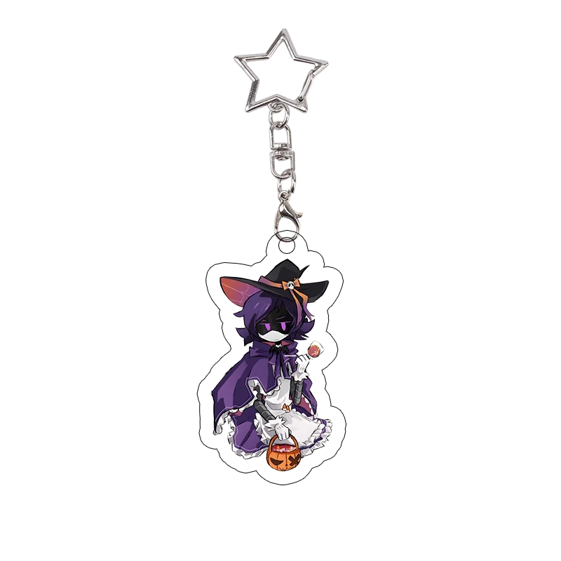 Cute Anime Charm - Acrylic Keychain with Star Chain Pendant - Festival Gift