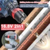 16.8V/21V Cordless 2in1 Electric Screwdriver Drill Brushless Motor 45/55Nm Rechargeable Multifunction Screw Driver Impact Drill 6