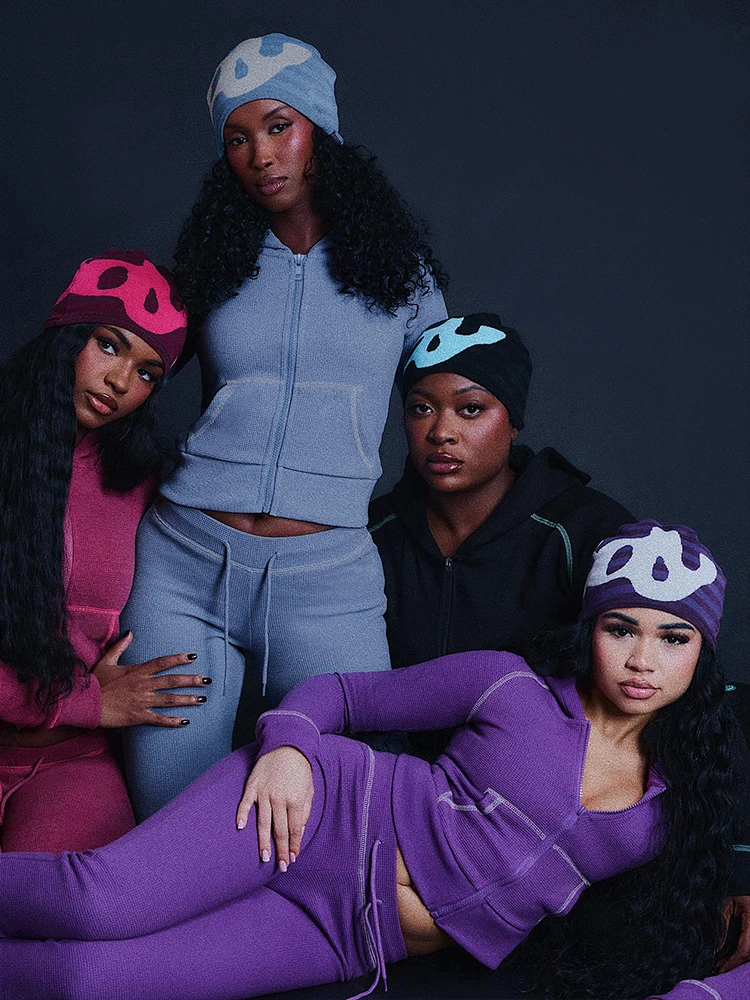 Nibber Sporty Casual Tracksuit 2 Piece Set Woman Zip Cardigan Full Sleeve Hooded Jacket+Drawstring Pants Daily Style Outfits