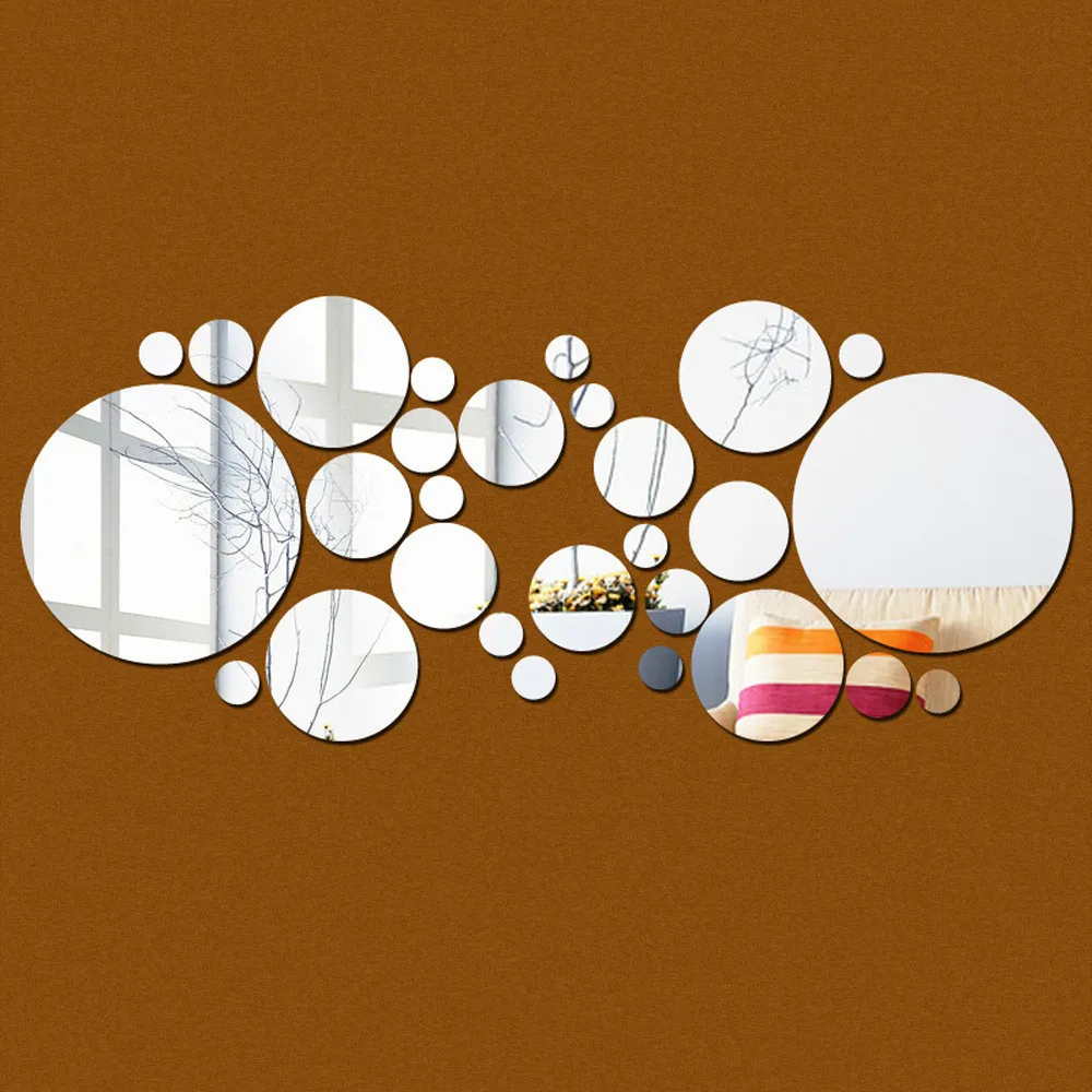 3D Mirror Wall Sticker Self-Adhesive Circular Art Mirror Decals for wall sticker,mirror wall sticker