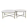 Marble Top Nesting Table Set with Nickel Finish - Zaidee 3