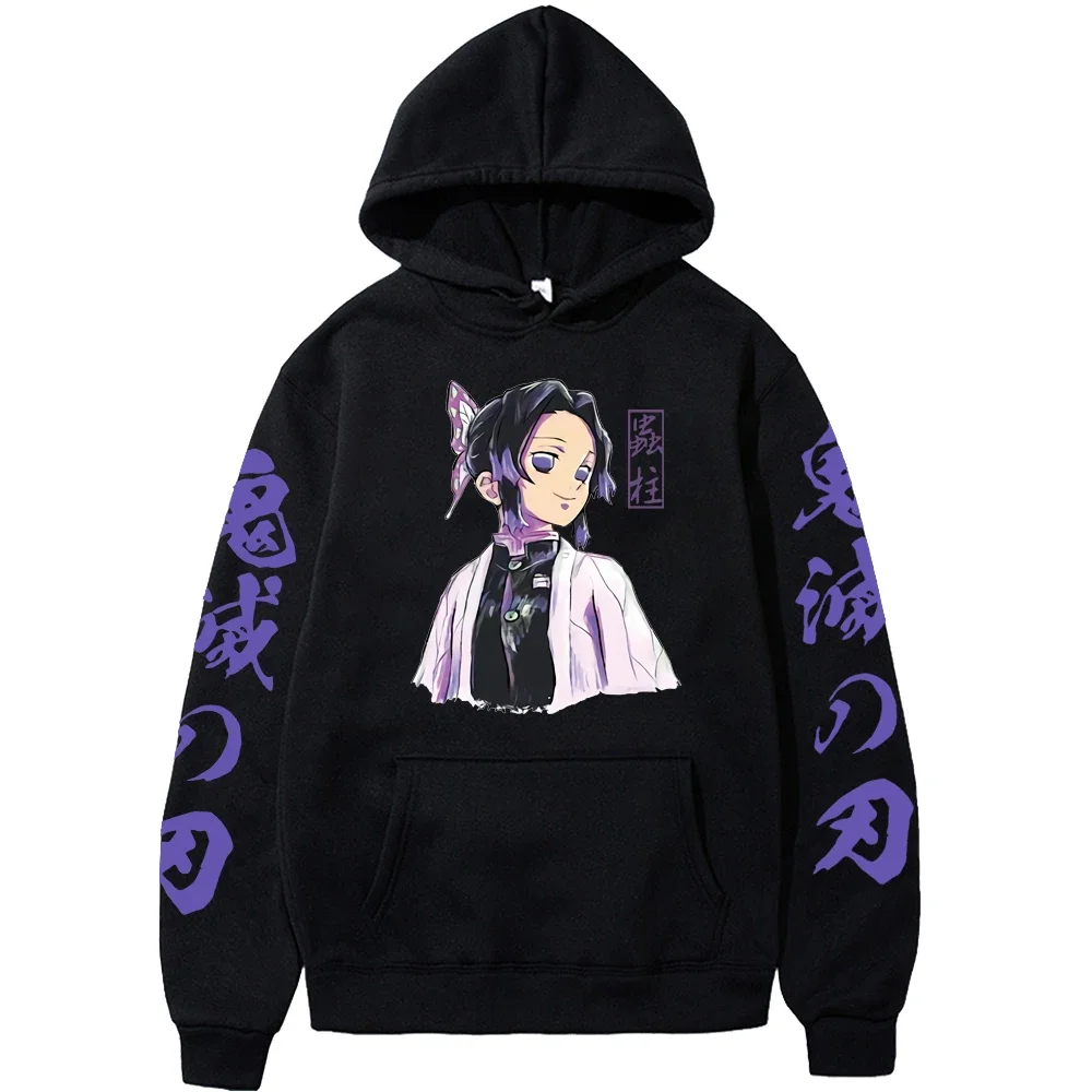 Demon Slayer Japan Anime Men And Women Hoodies Long Sleeve Shinobu Kocho Plus Size Sweatshirts Unisex Autumn Winter Pullover 6