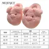 Plush Pig Slippers Slip-on House Shoes Non Slip Flat Thermal Slippers Comfortable Furry Thick Sole Slippers for Indoor Bedroom 6