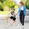 Children's Bike, 14-18 Inch with Training Wheels, Basket, Adjustable Seat & Handlebar, Hand Brakes, Suitable for Ages 3-8