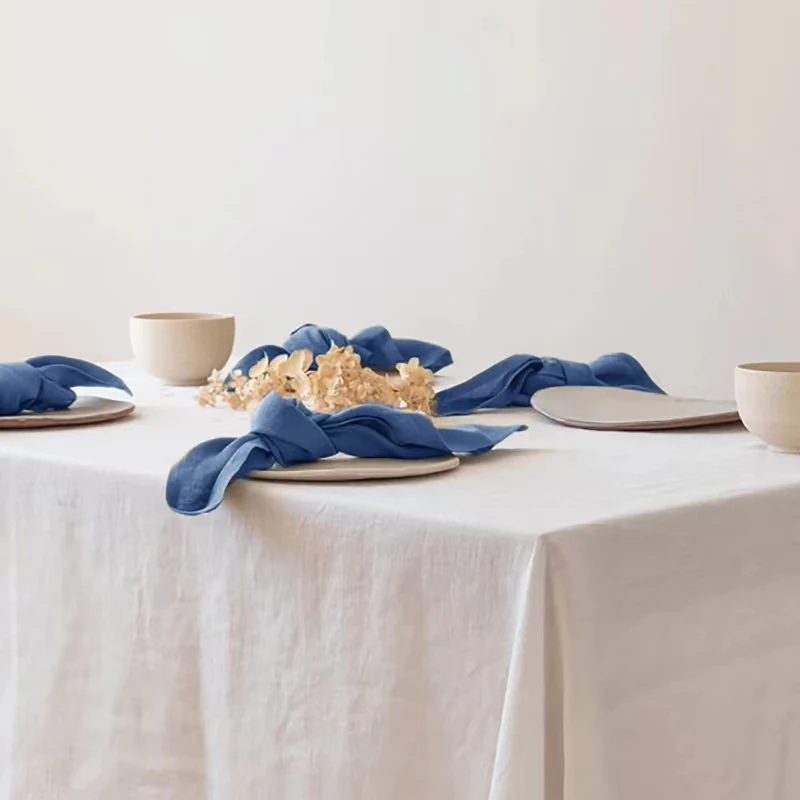 Natural Fabric Tablecloth,100% Pure Linen Solid Color Table Cover,for Kitchen Dining Room Party Holiday Tabletop Decoration 3