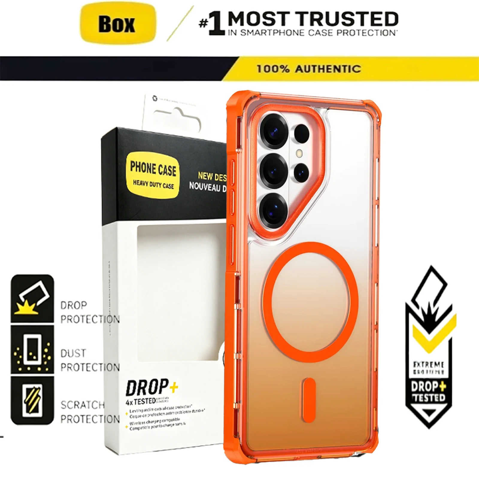 Enhanced Gradient Symmetry Rugged Armor Shockproof Protective Cover