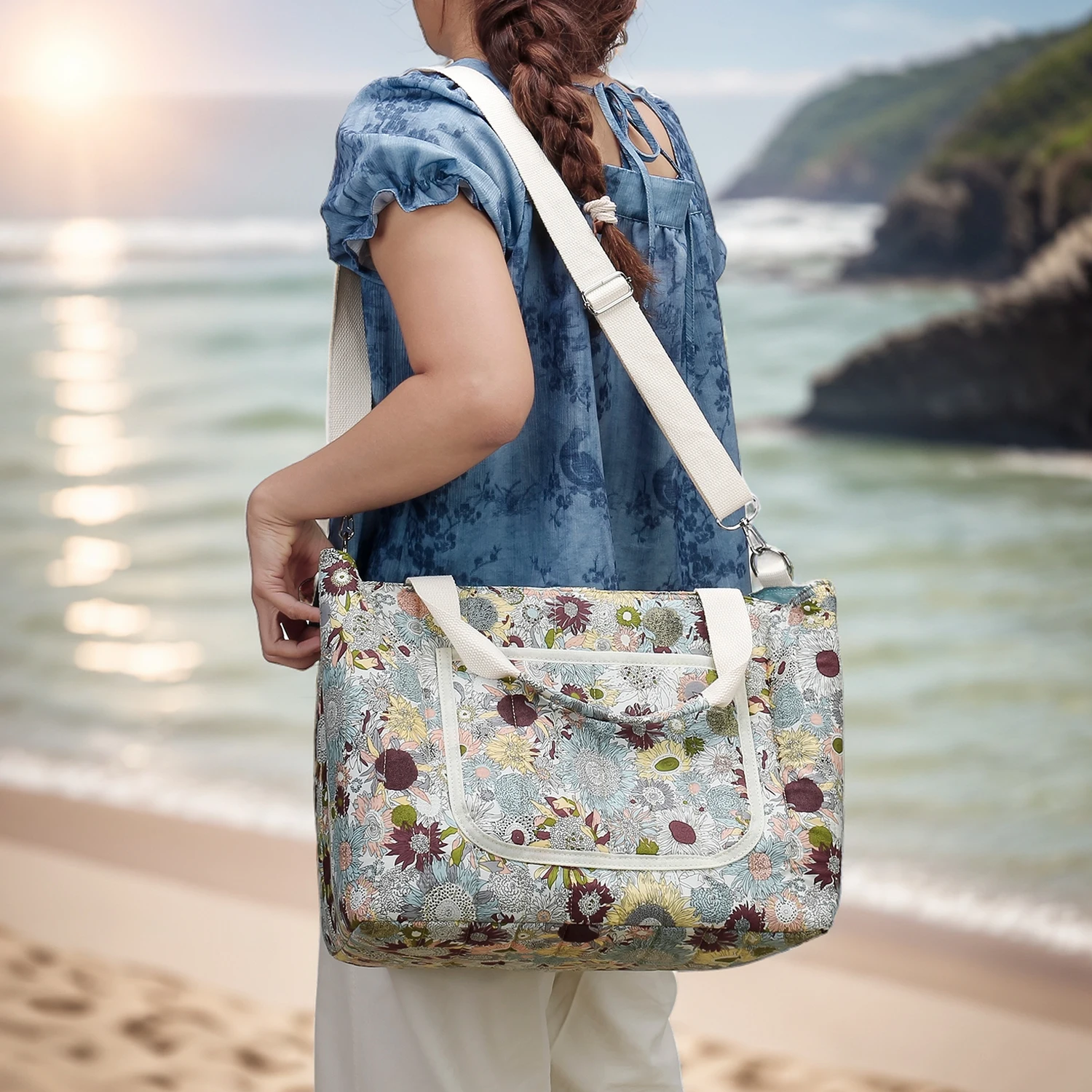 thumbnail image 2 of 1pc Baby Diaper Bag, Large Capacity Diaper Tote Bag, Travel 2 of 12