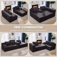 Cloud Modular Sectional Sofa Couch L-Shape Memory Foam Oversize Chaise Living Room Furniture Set Customized 6