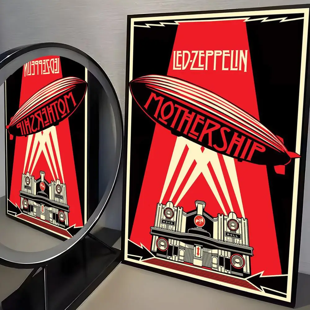 Band L-Led Cool-Z-ZeppelinS Poster für Zuhause, Wohnzimmer, Schlafzimmer, Bar, Flur, klebrige Wandkunst, Druck, wasserfest, ästhetisches Dekor – Detail 6