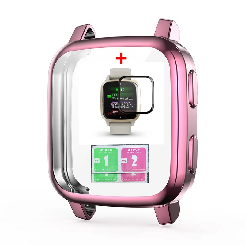 Garmin Venu sq/Venu sq 2  ð Ŀ  TPU   ̽,  Venu sq2 ð  PMMA ũ ʸ 