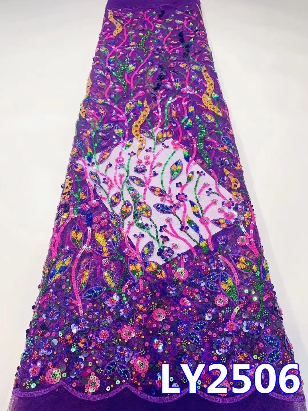 

Роскошная африканская сетчатая кружевная ткань, тяжелые бусины, Нигерия, вышивка, французское Тюлевое кружево для свадьбы, швейный материал LY2506