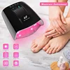 lampara de unas UV recargable luz UV portatil para unas K8 LED Nail Lamp with 33 LED Beads and 4 timer setting White 4
