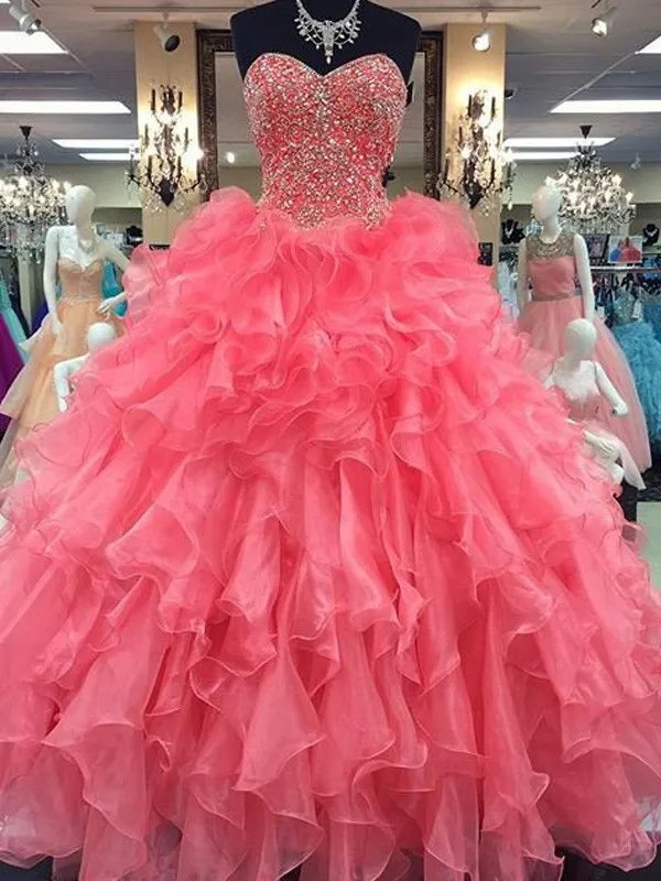 

ANGELSBRIDEP бальное платье, корсет, платья для Quinceanera, милое платье в пол без рукавов из органзы с бисером, милое платье 15