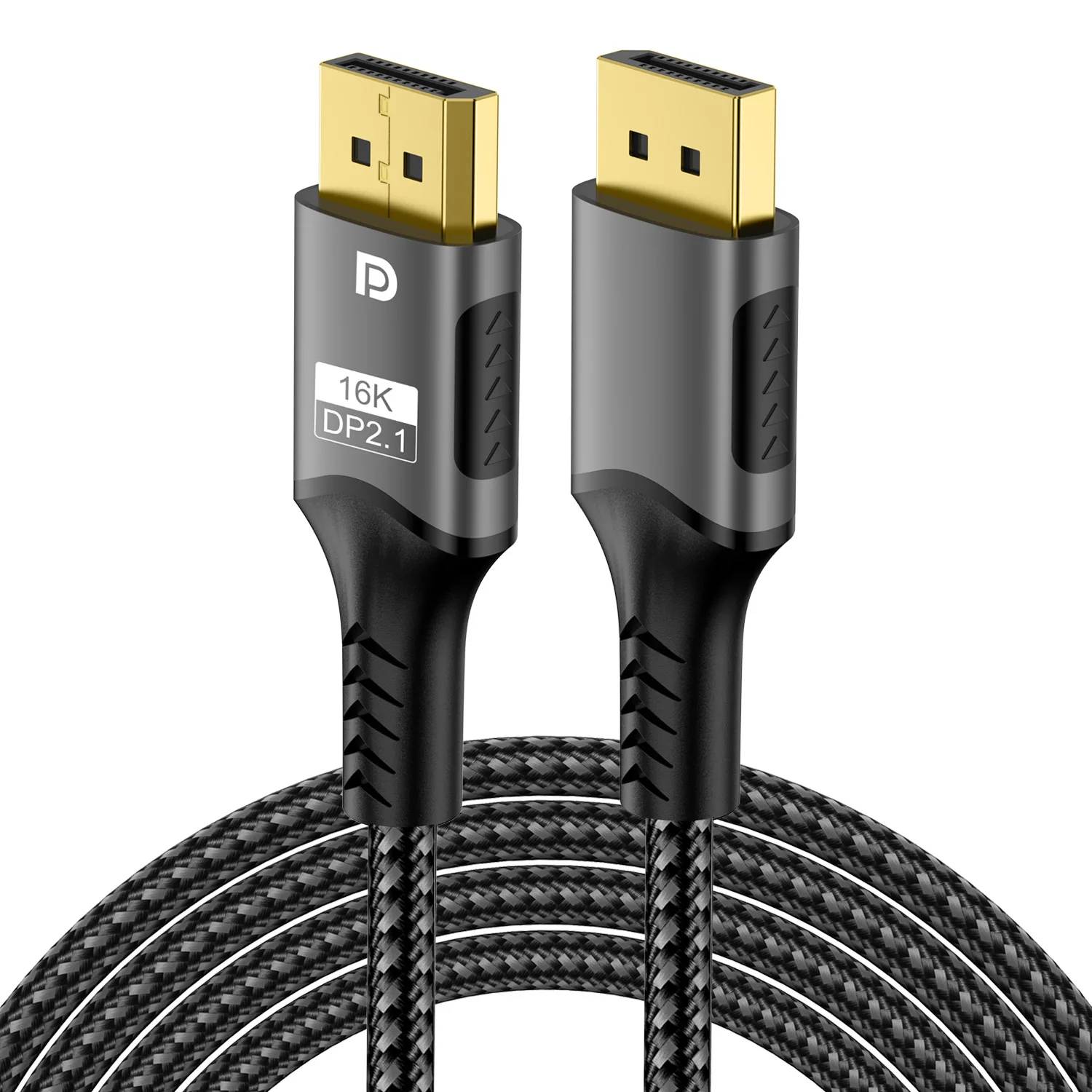 Ultra HD DisplayPort Cable - 16K 30Hz, 8K 120Hz, 4K 240Hz, 80Gbps Video & Audio Connector