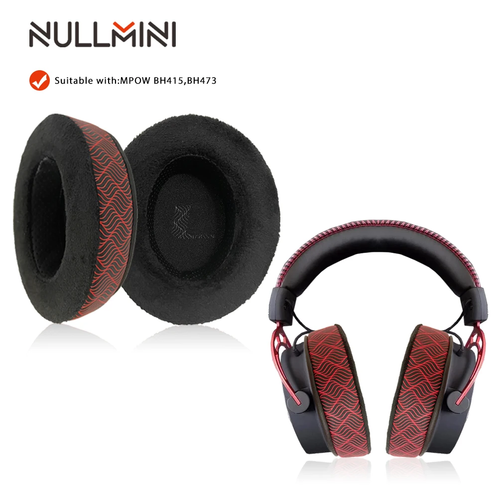NullMini Replacement Earpads for Fnatic React Headphones Leather Velvet  Velour Sleeve Earphone Earmuff
