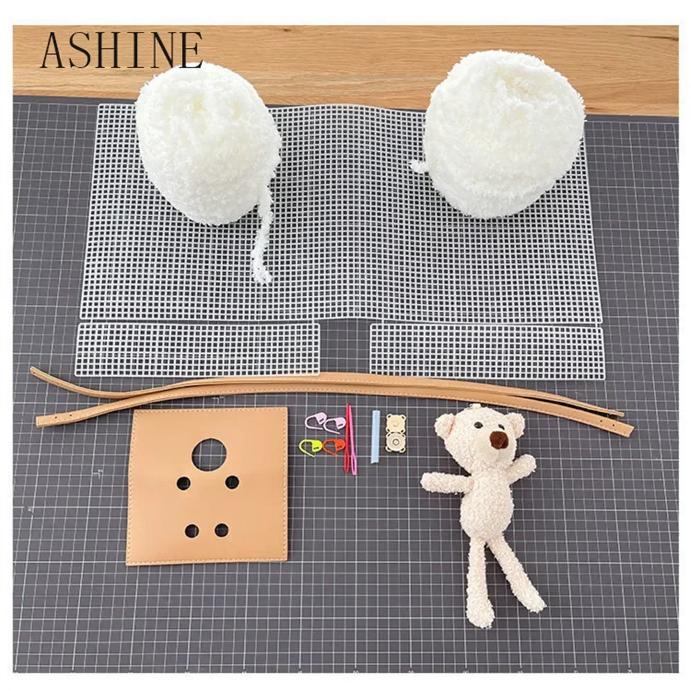 Complete Handcrafted Bag Weaving & Sewing Kit with Latch Hook and Wool Materials
