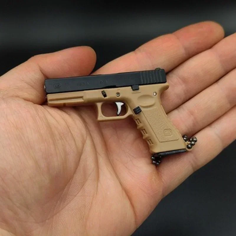 G17 Model Metal 1:3 Mini Gun Detachable DIY Alloy Keychain Pendant Ornaments Children and adult Pistol With Holster 5