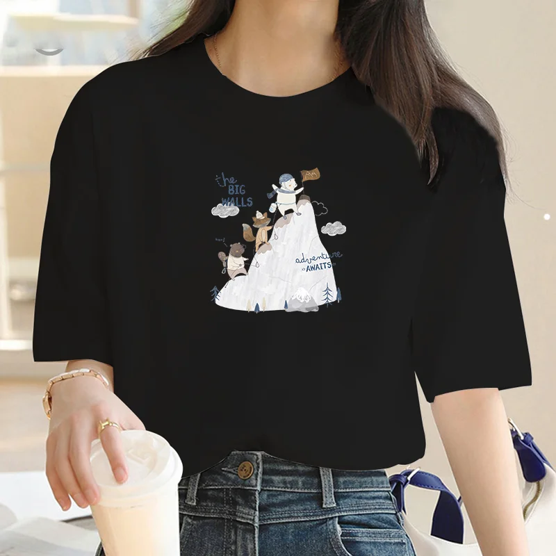 

2023 Printed T-shirt female 90's Harajuku Kawaii fashion T-shirt Graphic cute cartoon T-shirt Korean style top T-shirt female