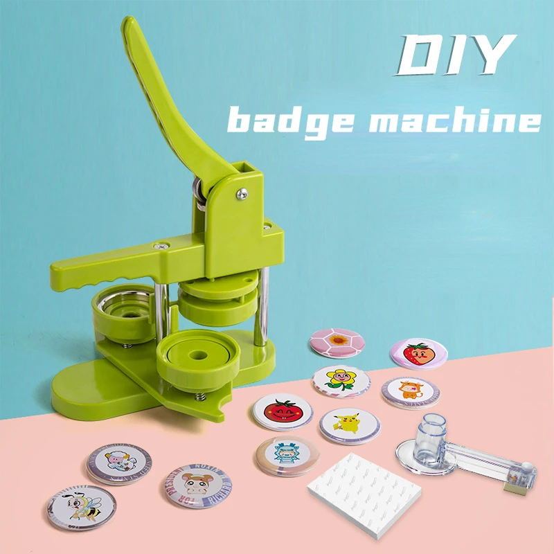 Button Maker Machine Installation-Free DIY Badge Pin Makers Button Badges Press Machine with Free Makers Supplies New Arrival