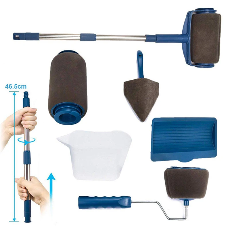 6-Piece Multifunctional Paint Roller Angle Brush Handle Tool Wall Paint Roll DIY Home Easy to Operate Brush paint brush paint roller wall brush rubber roller brush