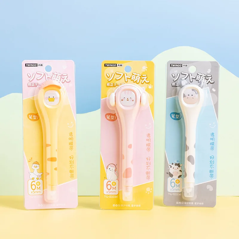 Cartoon cat Duck Cow Pen Design Correction Tapes 1pc