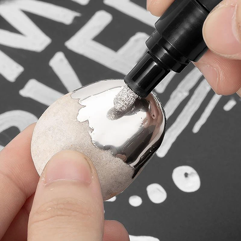 1Pc 3 Color Mirror Electroplating Marker Gold Silver Copper Model Toy Repair Liquid Chrome Pen DIY Reflective Metal Paint Pen Paint Marker Pen Mirror Marker Pens Paint Pen Marker Pens