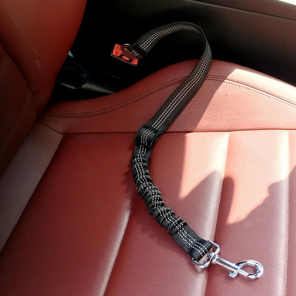 Dog Seat Belt Adjustable Nylon Bungee 5
