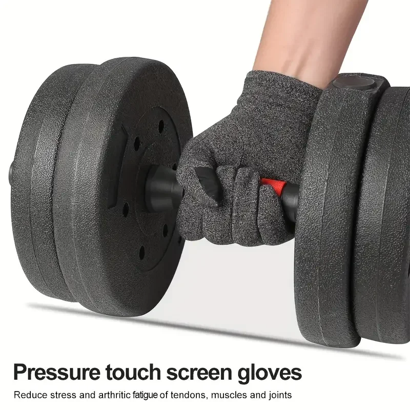 1Pair Unisex Compression Full Finger Gloves For Arthritis Therapy Rehabilitation Touch Screen