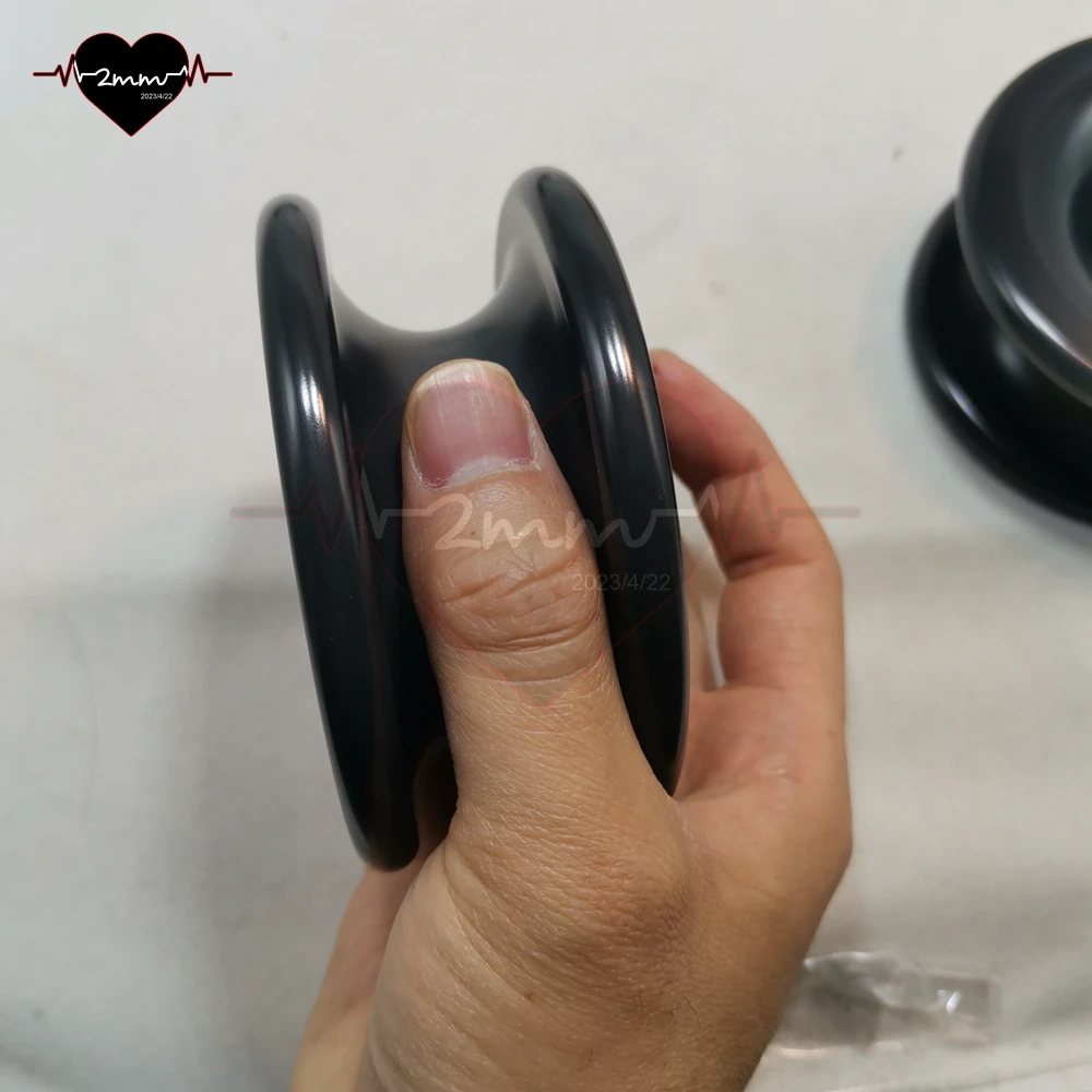 R38x28 hard anodize with PTFE coating big size low friction rings for sailing Aluminum alloy Notch Hard Coated Rigging Thimble
