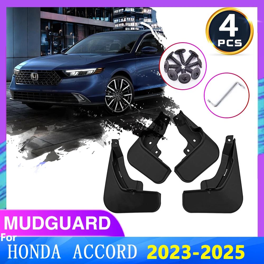 

Для Honda Accord CY 11th Gen 2023 2024 2025 Брызговики Брызговики 4x передние и задние детали Fender Автомобильные аксессуары