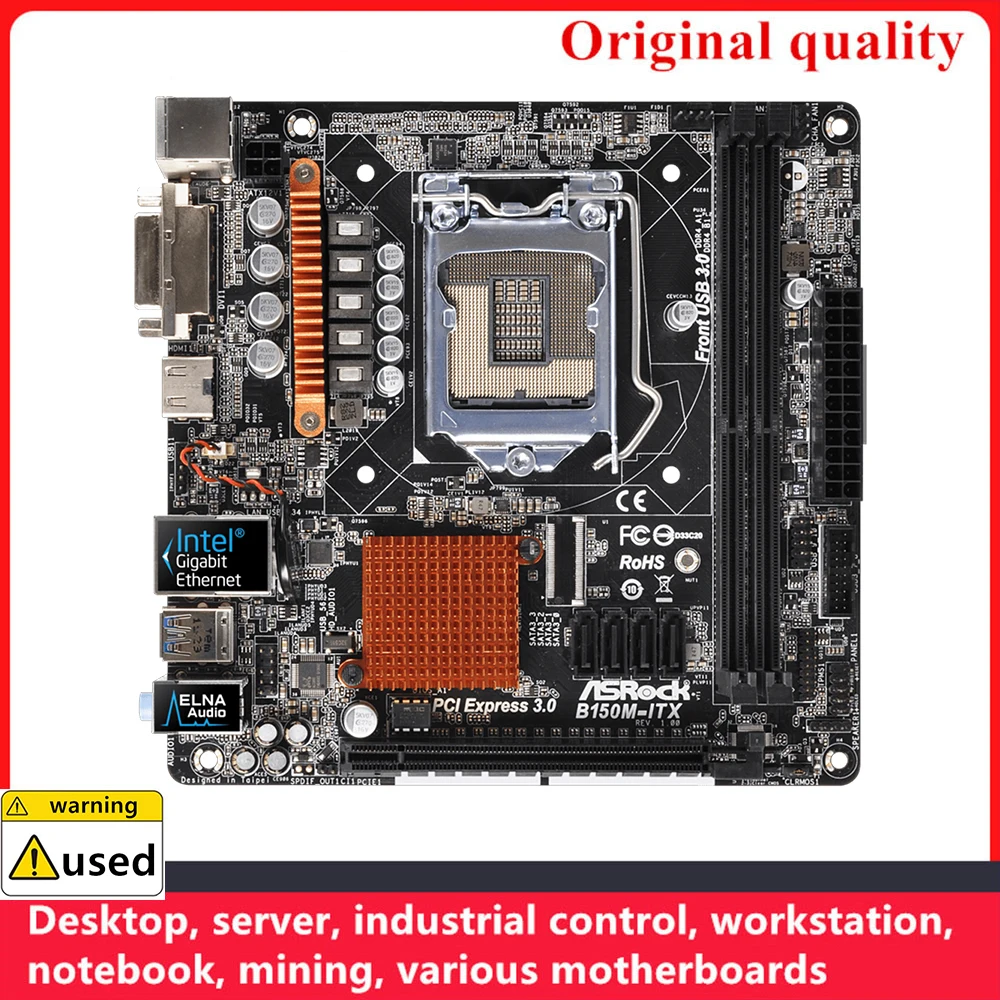 

Используется для B150M-ITX Φ LGA 1151 DDR4 32GB для Intel B150 десктопной материнской платы SATA III USB3.0