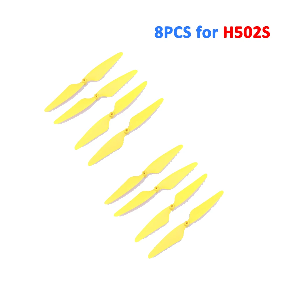 8Pcs Yellow Color Propeller Spare Part Kit For Hubsan H502S H507A H216A Rc Drone Quadcopter Main Blade Leaf Wing Accessory