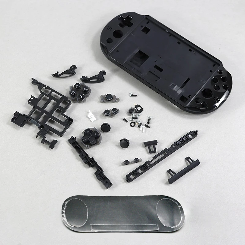 Replacement Housing Shell Case With Buttons For PSV 2000 Console - Black Faceplate Cover Kit