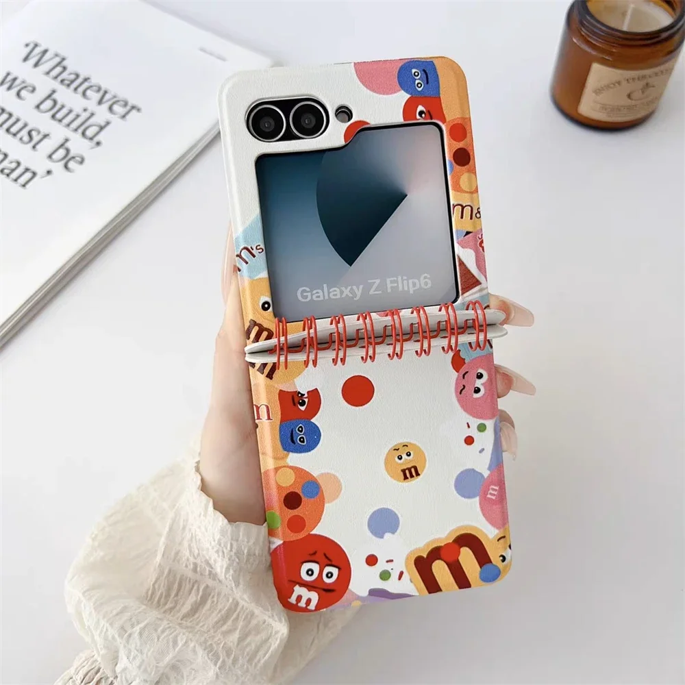 Korean Cute Cartoon Bear Monster Notebook Style Phone Case - Kawaii Girl Gift Cover Shell