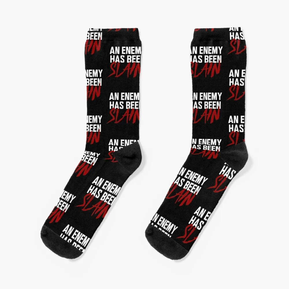 

An Enemy Has Been Slain Socks custom sports sports and leisure Soccer Running Woman Socks Men's