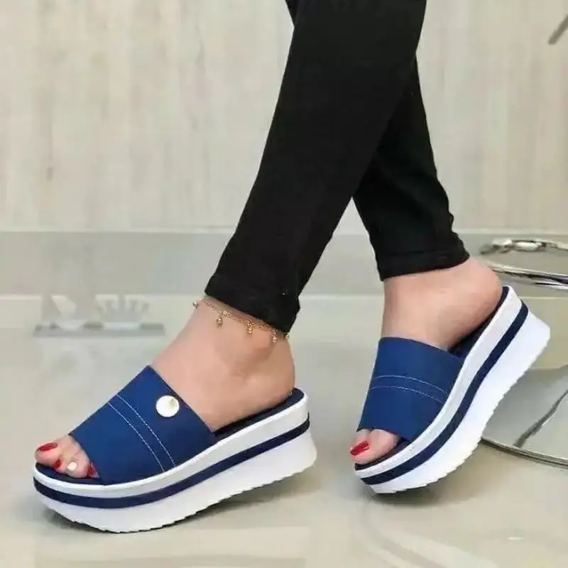 

Women Wedges Summer Casual Slip on Platform Flip Flops Ladies Peep Toe Sandals Beach Slippers Shoes Chinelos Mulher