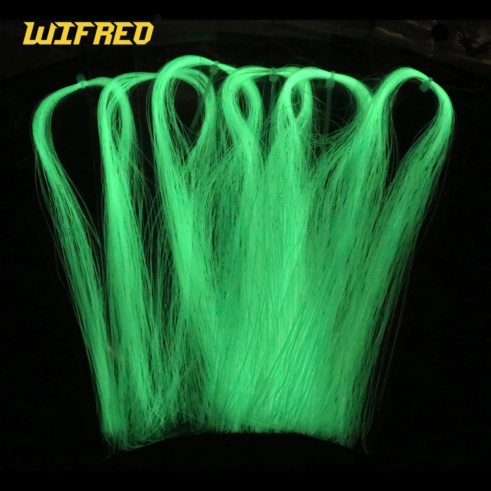 Wifreo Bagliore Luminoso Tinsel Fluorescente Pesca A Mosca Filo Filo Filo Linea Fai Da Te Jig Assist Gancio Richiamo Sabiki Rig Attrezzatura Da Pesca