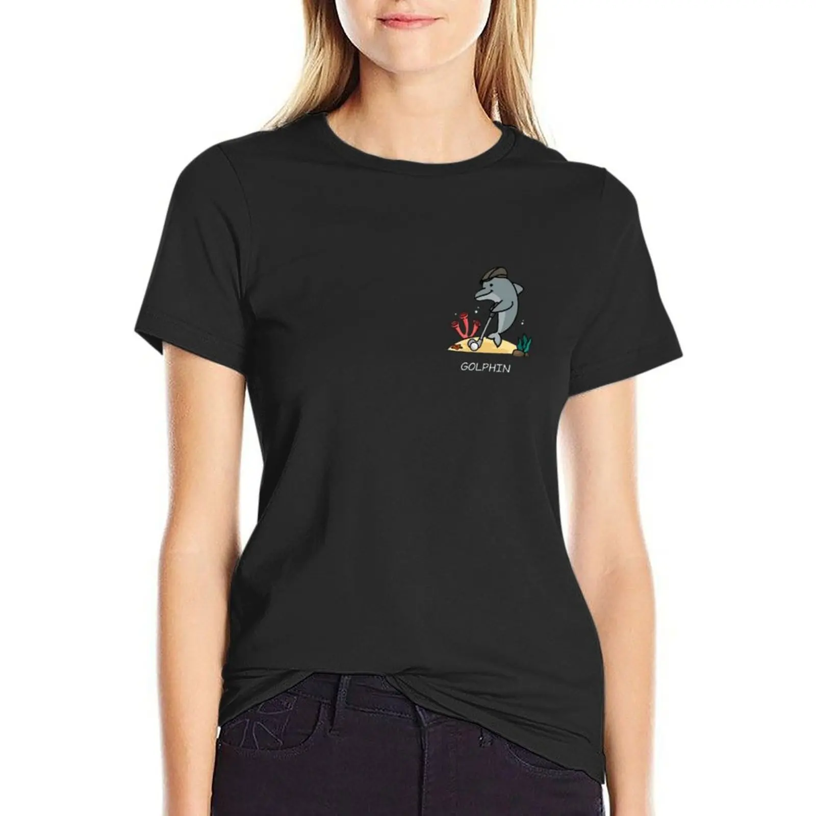 

GOLPHIN HEAVY T-shirt summer clothes summer tops kawaii clothes Women t-shirts