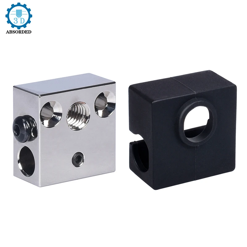 

Premium CR10 Heater Block MK8 Silicone Sock For Micro Swiss CR10 Hotend Ender 3 MK7/MK8/MK9 J-head Extruder Heat Block