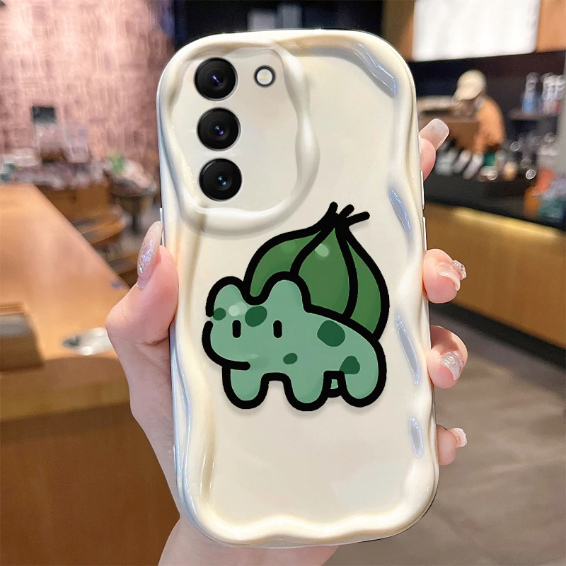 Pokemon Wave Hülle für Samsung Galaxy S25 S24 S23 S22 S21 Ultra Plus S20 FE A73 A72 A71 A56 A55 A54 5G A52 A52S A51 4G Rückseite – Detail 4