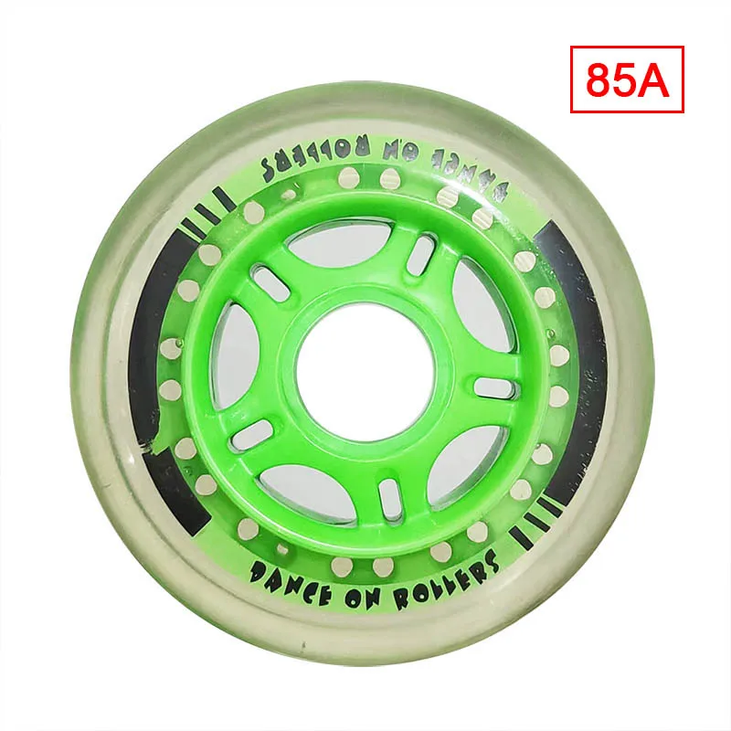 84A 85A 90A Inline Skates Wheels 72 76 80 mm Rubber Roller Sliding Slalom Skating Wheels Street Asphalt Road Skating roller skating wheels